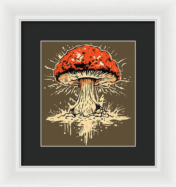 Explosive Mushroom - Framed Print