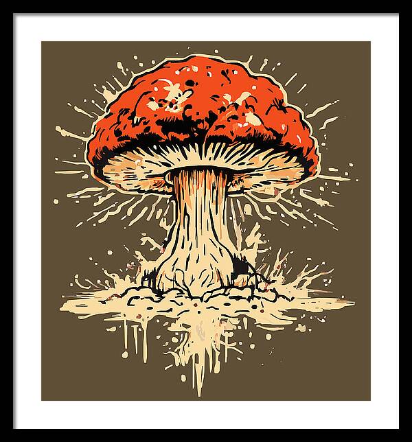 Explosive Mushroom - Framed Print