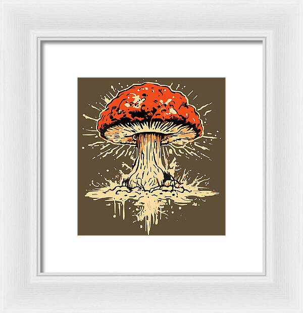 Explosive Mushroom - Framed Print
