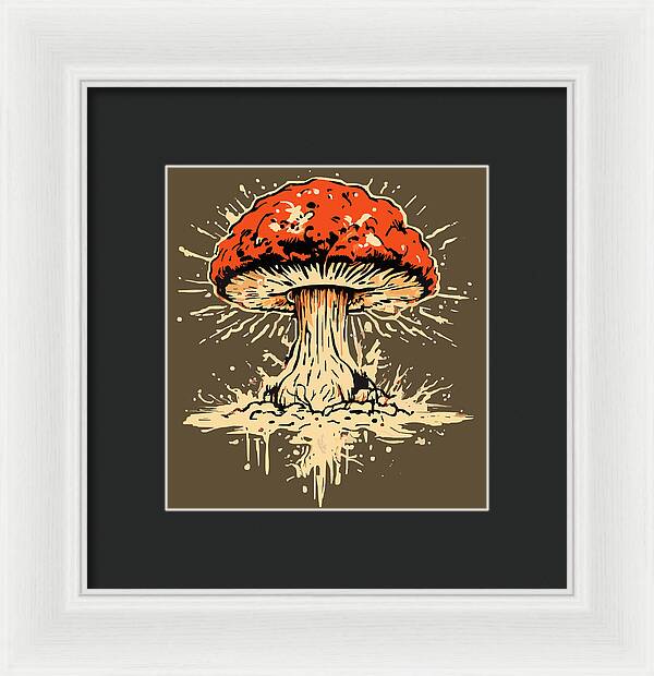 Explosive Mushroom - Framed Print