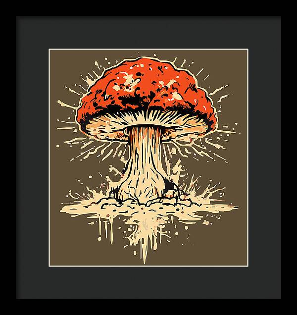 Explosive Mushroom - Framed Print