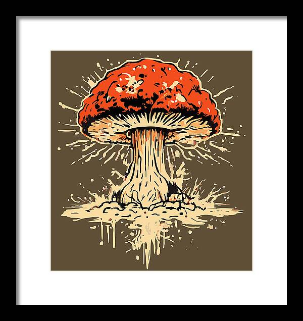Explosive Mushroom - Framed Print