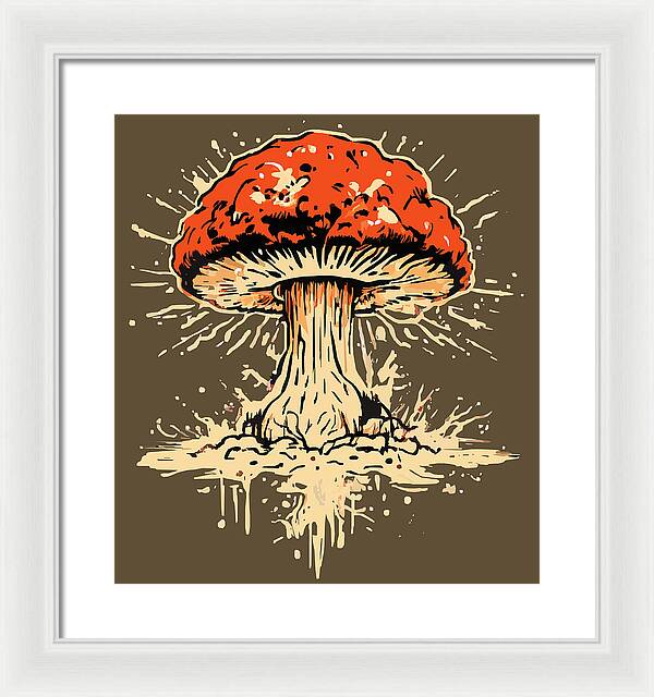 Explosive Mushroom - Framed Print