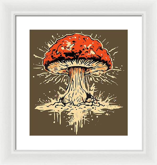 Explosive Mushroom - Framed Print