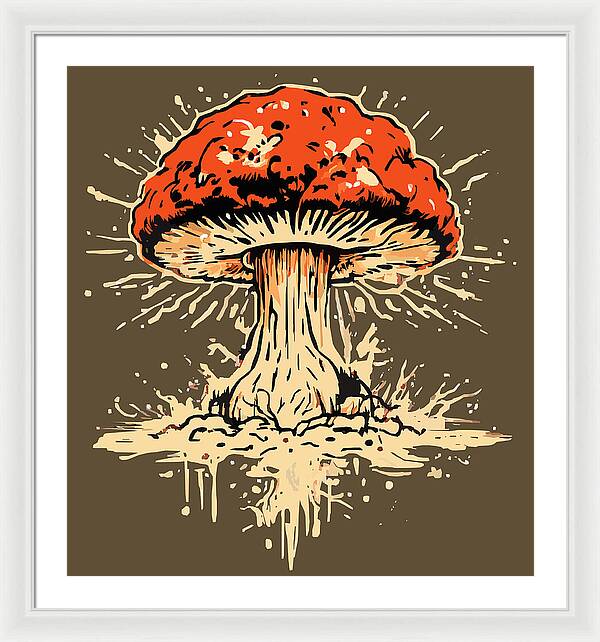 Explosive Mushroom - Framed Print