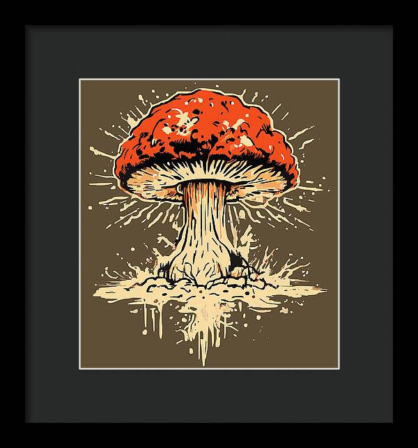 Explosive Mushroom - Framed Print