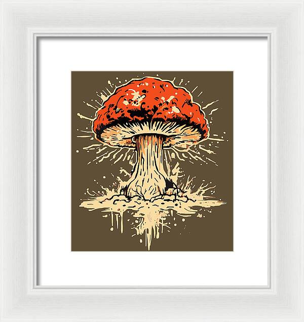 Explosive Mushroom - Framed Print