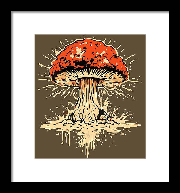 Explosive Mushroom - Framed Print