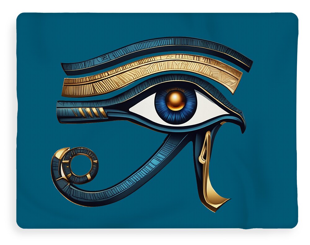 Eye of Horus Ancient Egyptian Eye Symbol sherpa fleece Blanket