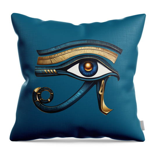Eye of Horus Ancient Egyptian Eye Symbol - Throw Pillow