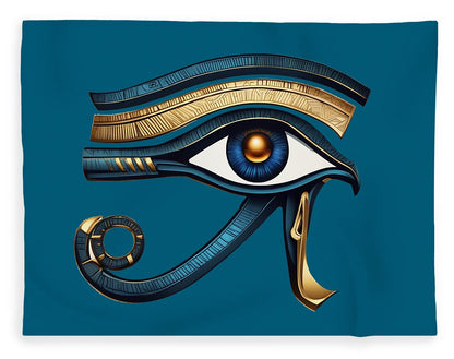 Eye of Horus Ancient Egyptian Eye Symbol sherpa fleece Blanket