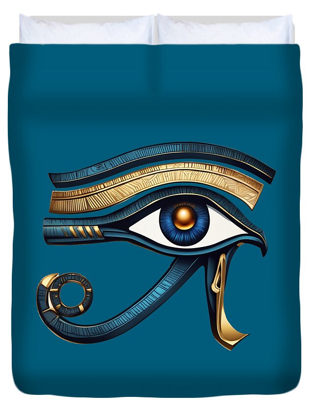 Eye of Horus Ancient Egyptian Eye Symbol - Duvet Cover