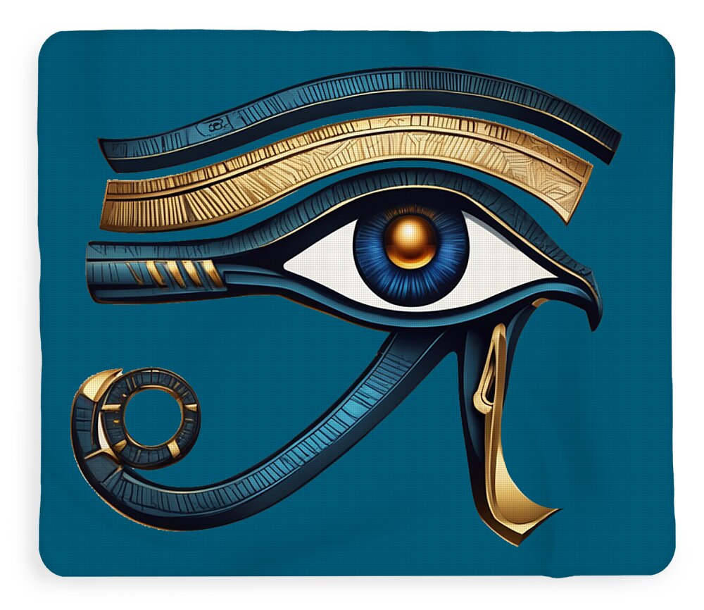 Eye of Horus Ancient Egyptian Eye Symbol sherpa fleece Blanket