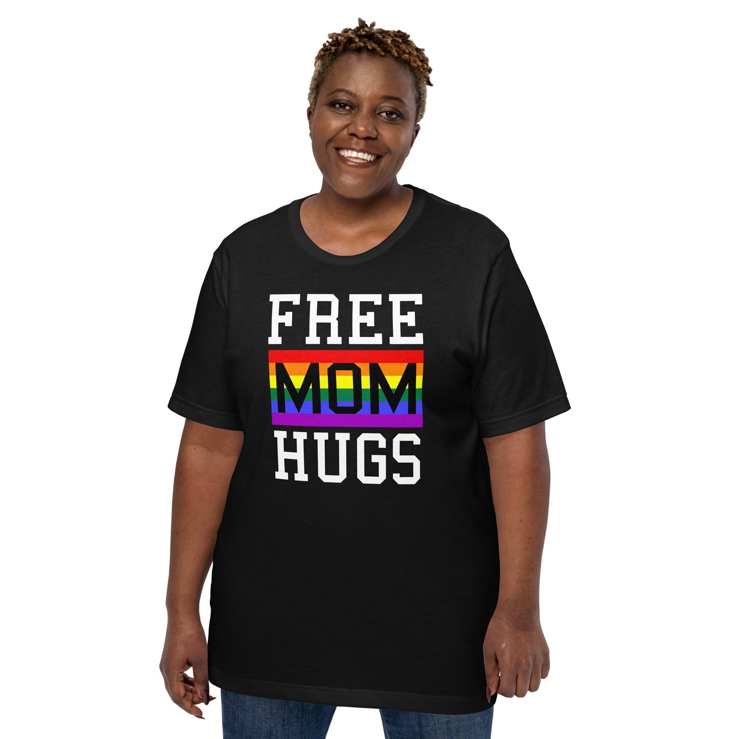 Free Mom Hugs LGBT Pride Rainbow Flag T-shirt