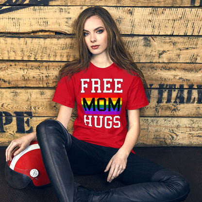 Free Mom Hugs LGBT Pride Rainbow Flag T-shirt