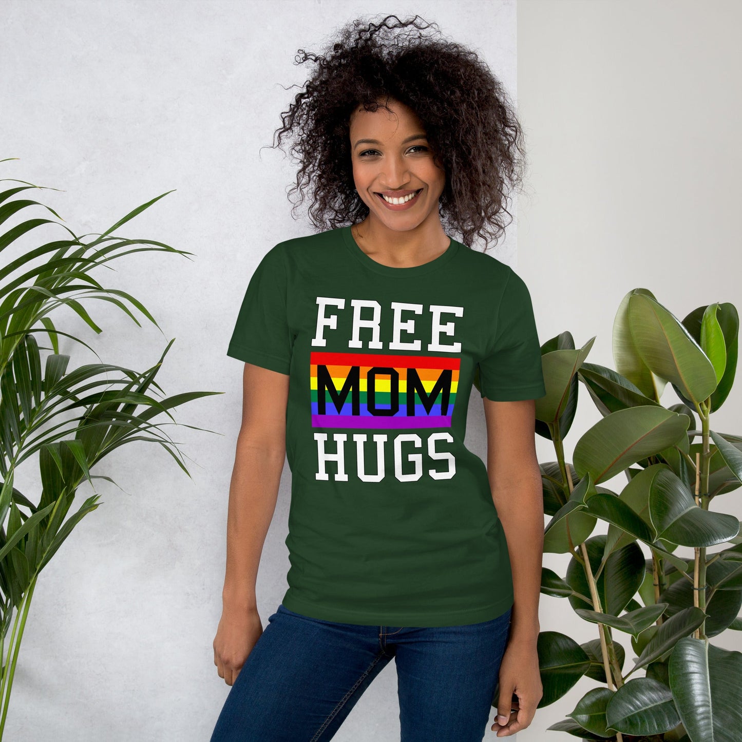 Free Mom Hugs LGBT Pride Rainbow Flag T-shirt