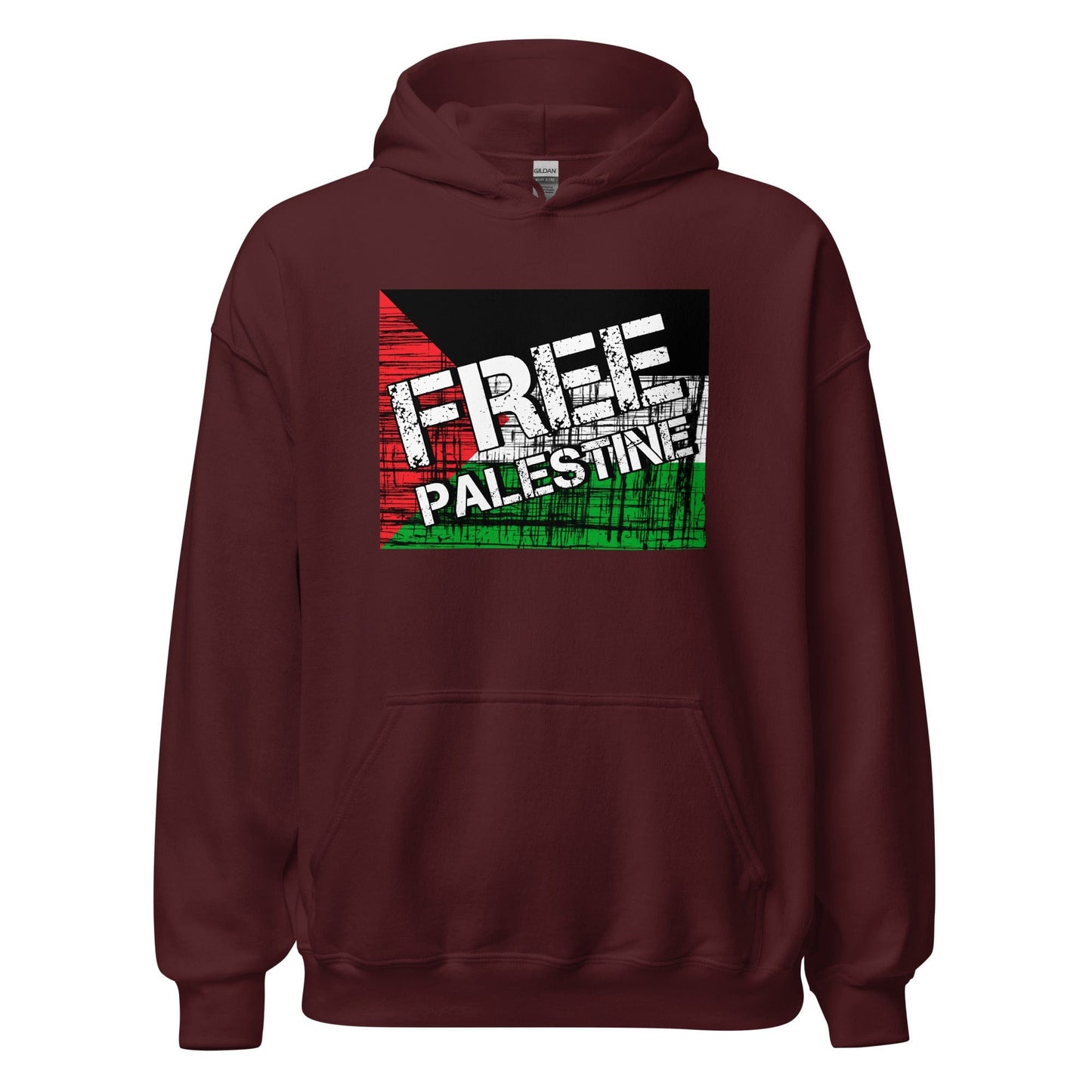 Free Palestine Unisex Hoodie Maroon / S