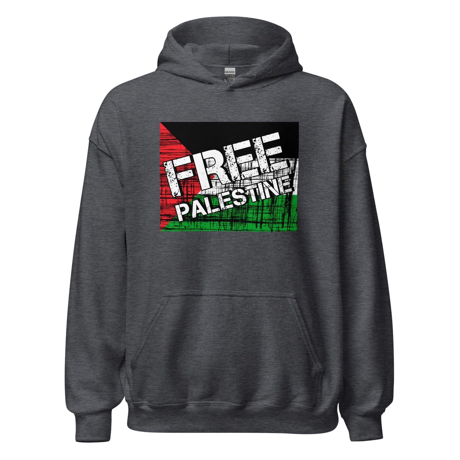 Free Palestine Unisex Hoodie Dark Heather / S