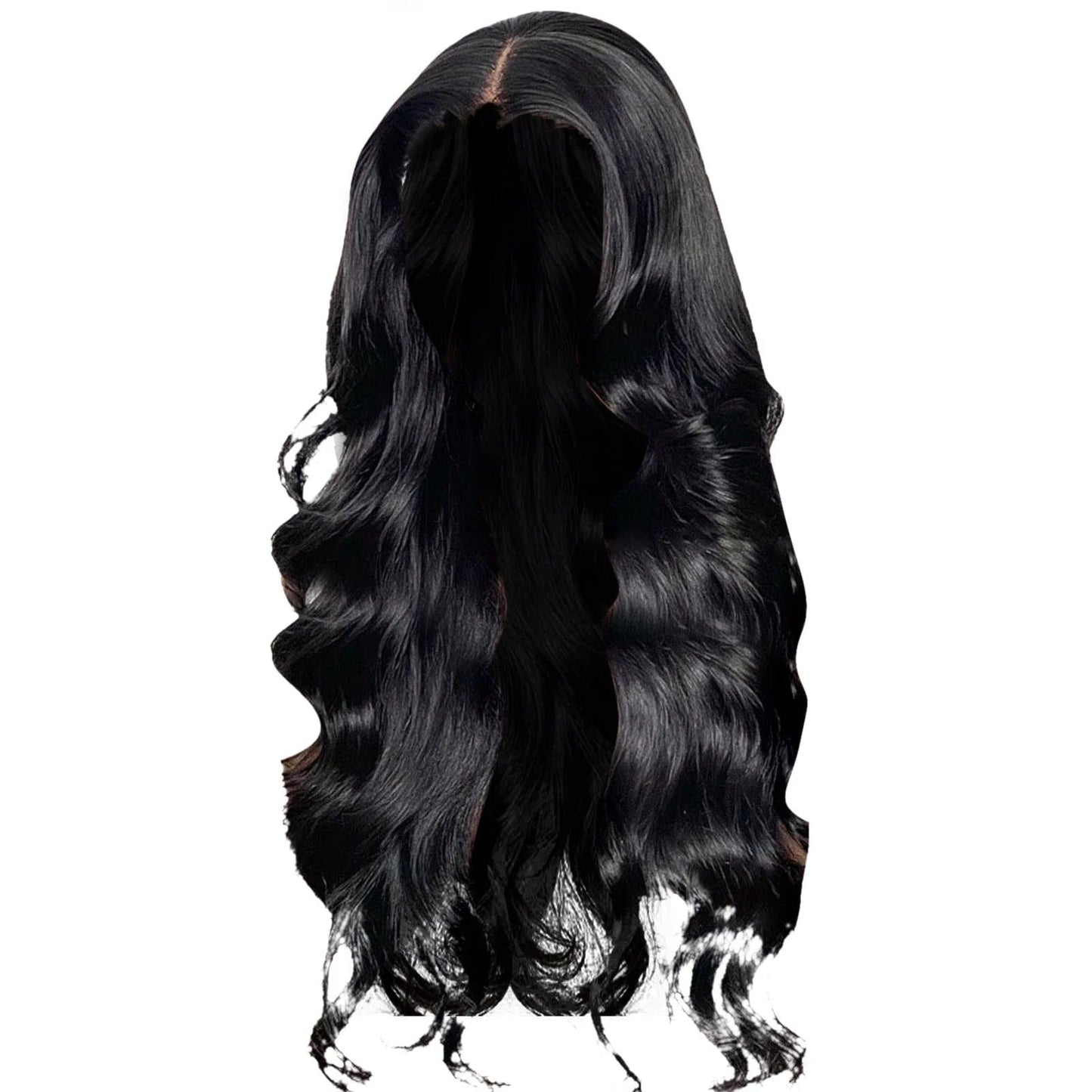 Front Wigs Human Hair 26 Inch Front Wigs Pre Plucked with Baby Hair 180% Density Glueless Human Hair Wigs for Black Women Transparent Lace Frontal Wigs Natural Black, Black Black