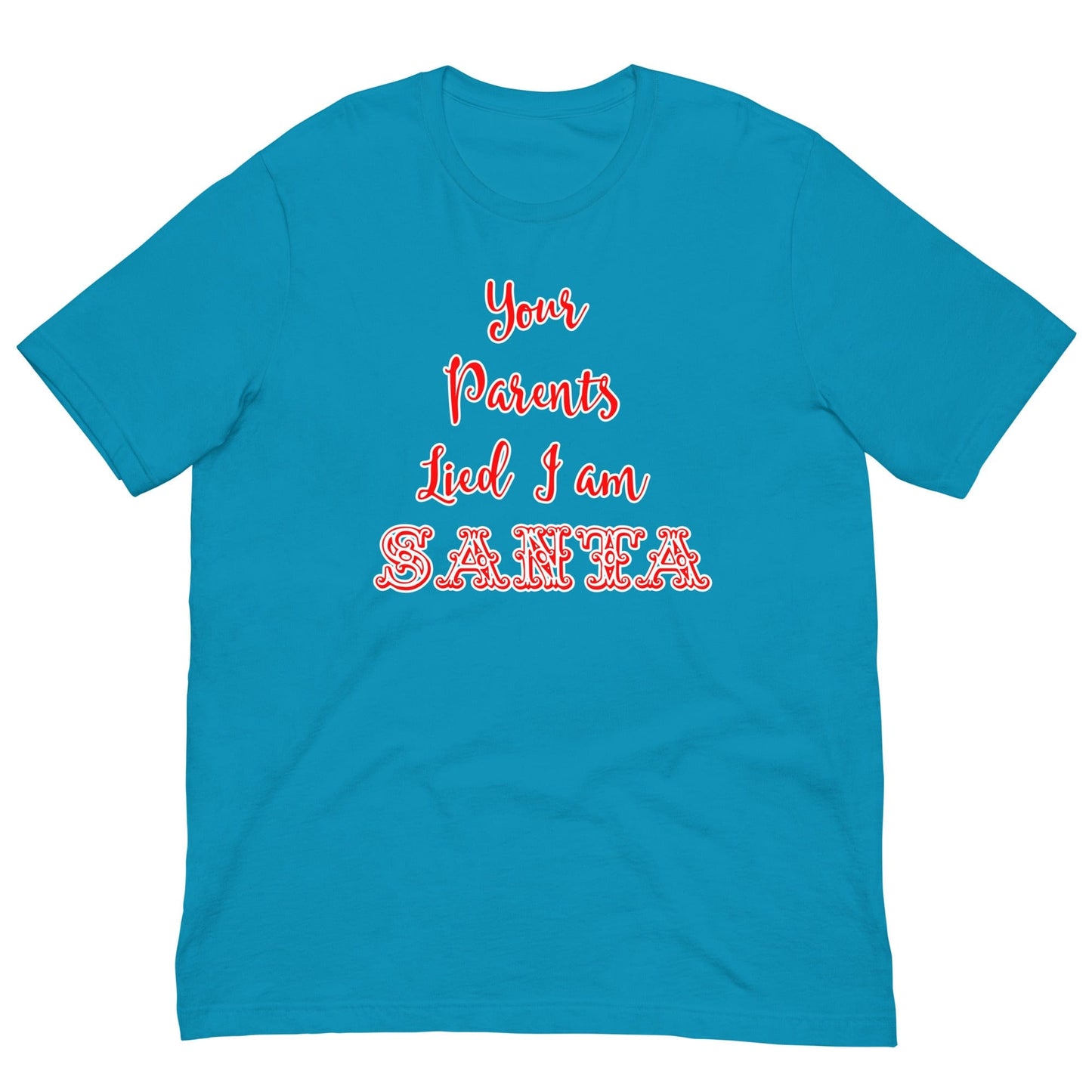 Funny Santa Claus T-shirt Aqua / S