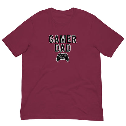 Gamer Dad gaming controller T-shirt Maroon / XS