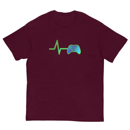Scar Design Maroon / S Gamer Heartbeat T-shirt