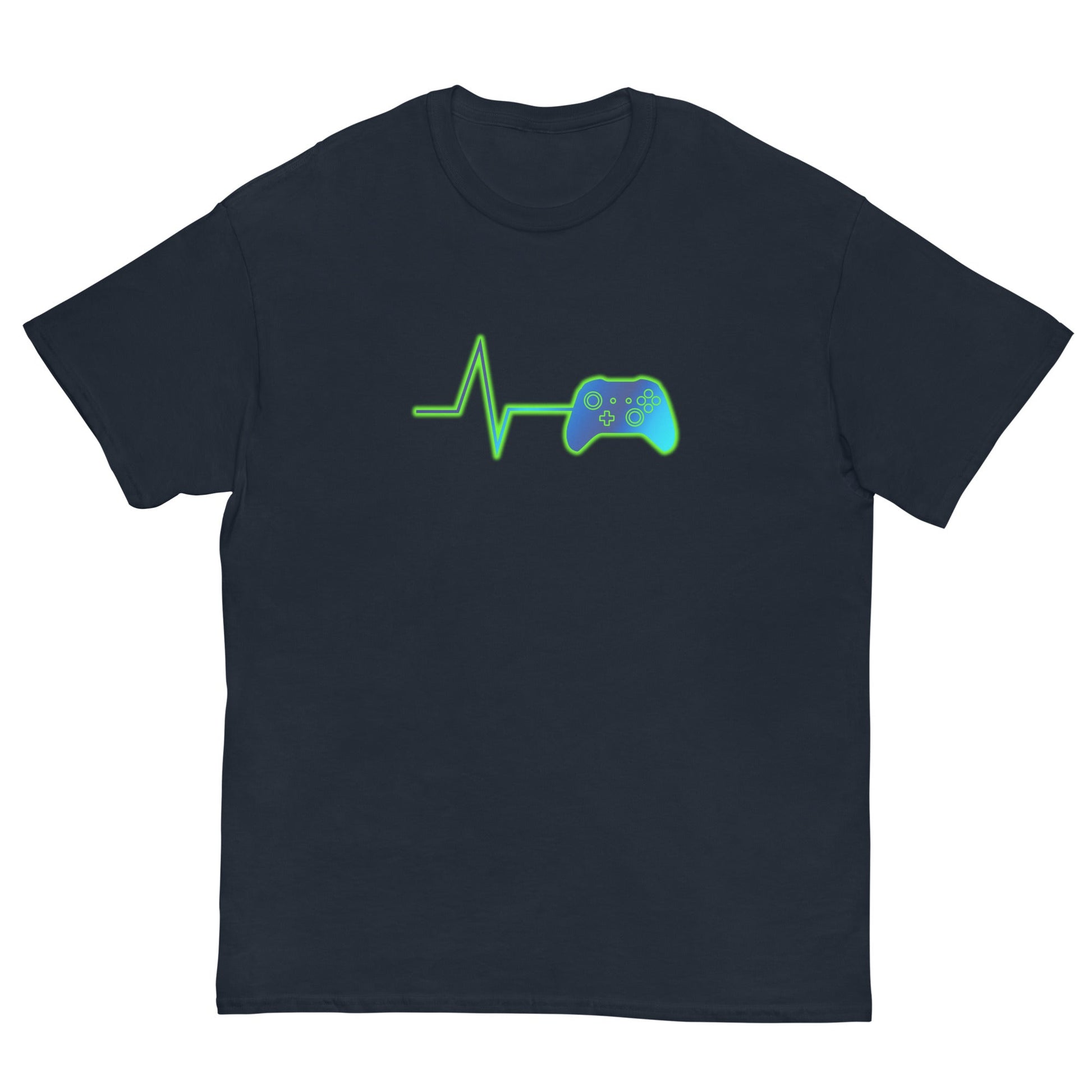 Scar Design Navy / S Gamer Heartbeat T-shirt
