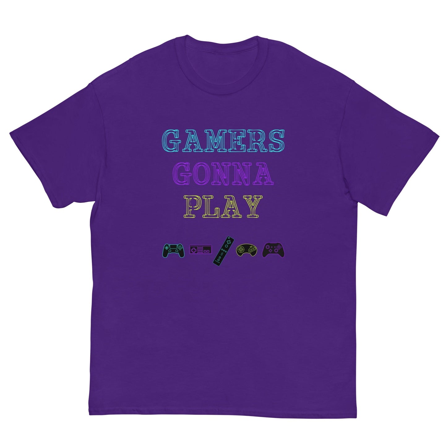 Gamers gonna Play Retro gaming T-shirt Purple / S