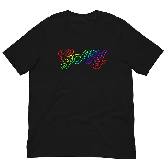Gay LGBT Pride colors T-shirt Black / XS