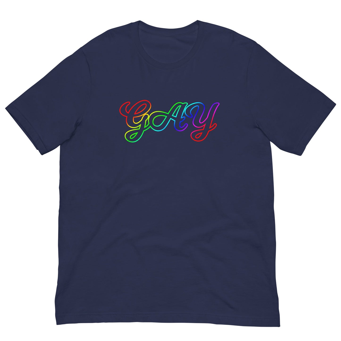 Gay LGBT Pride colors T-shirt Navy / XS