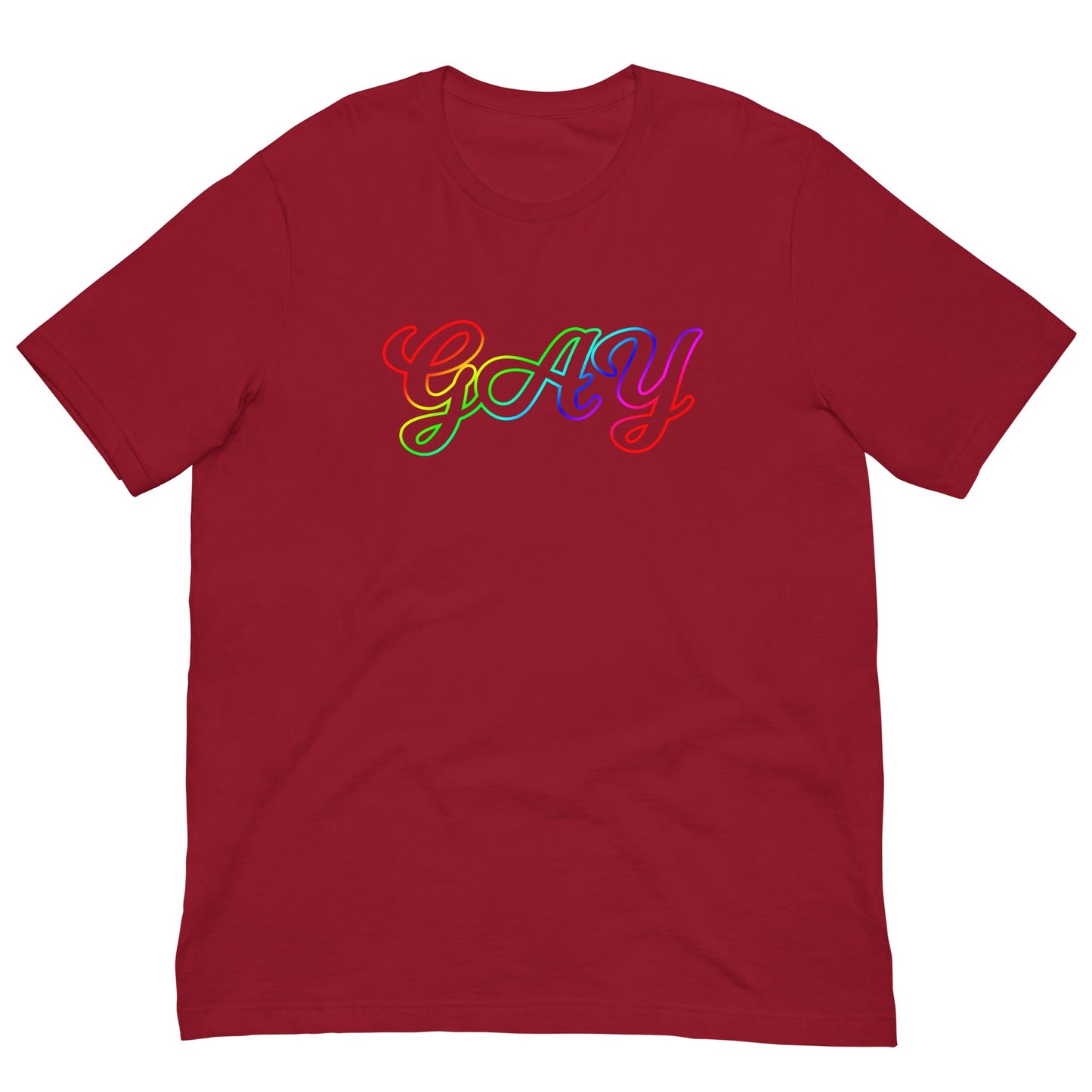 Gay LGBT Pride colors T-shirt Cardinal / XS