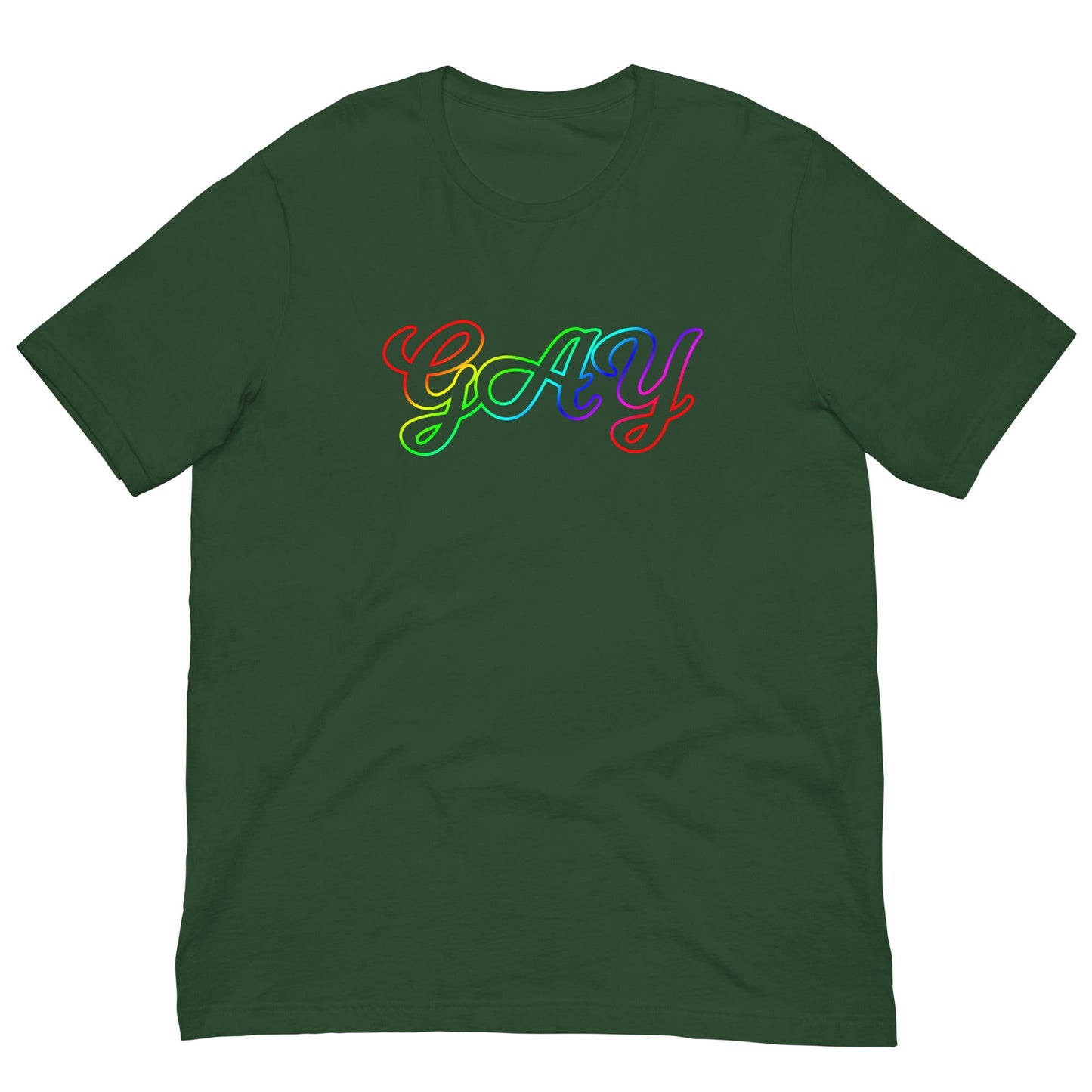 Gay LGBT Pride colors T-shirt Forest / S