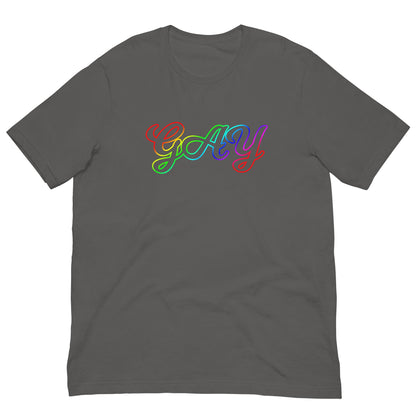 Gay LGBT Pride colors T-shirt Asphalt / S