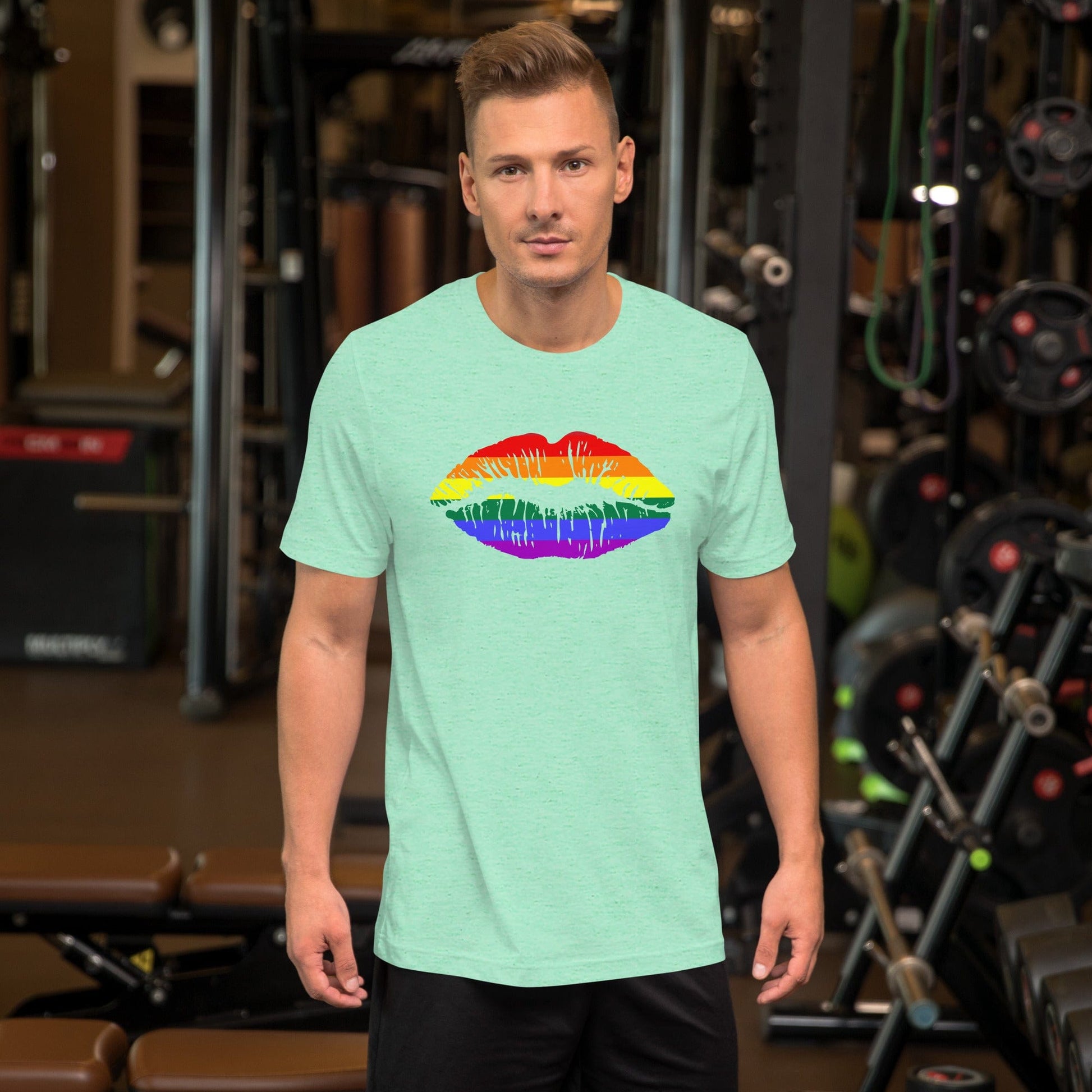 Gay Pride Rainbow Flag Lips T-shirt