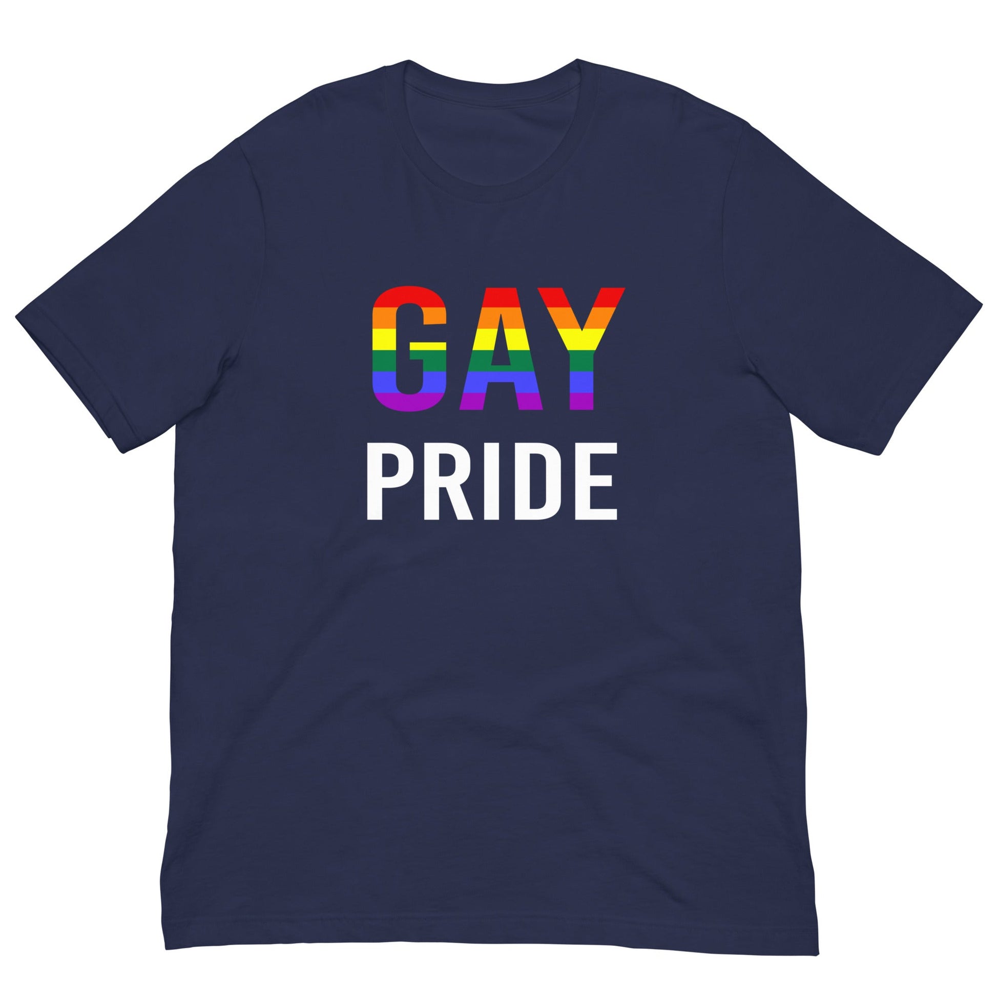 Gay Pride Rainbow Flag T-shirt Navy / XS