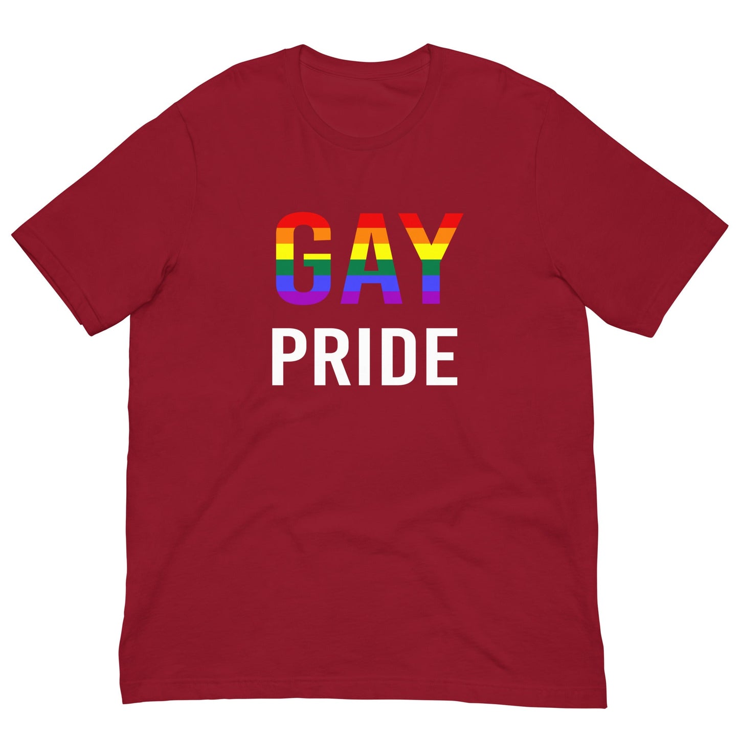 Gay Pride Rainbow Flag T-shirt Cardinal / XS