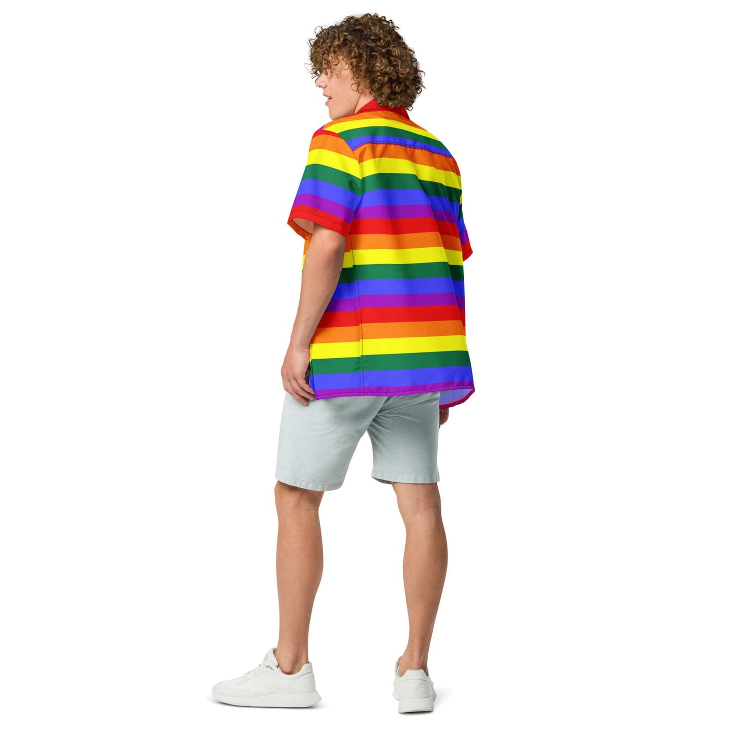 Gay Pride Rainbow Flag Unisex button Shirt