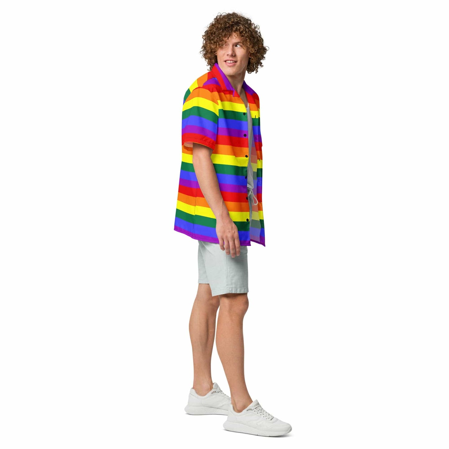 Gay Pride Rainbow Flag Unisex button Shirt