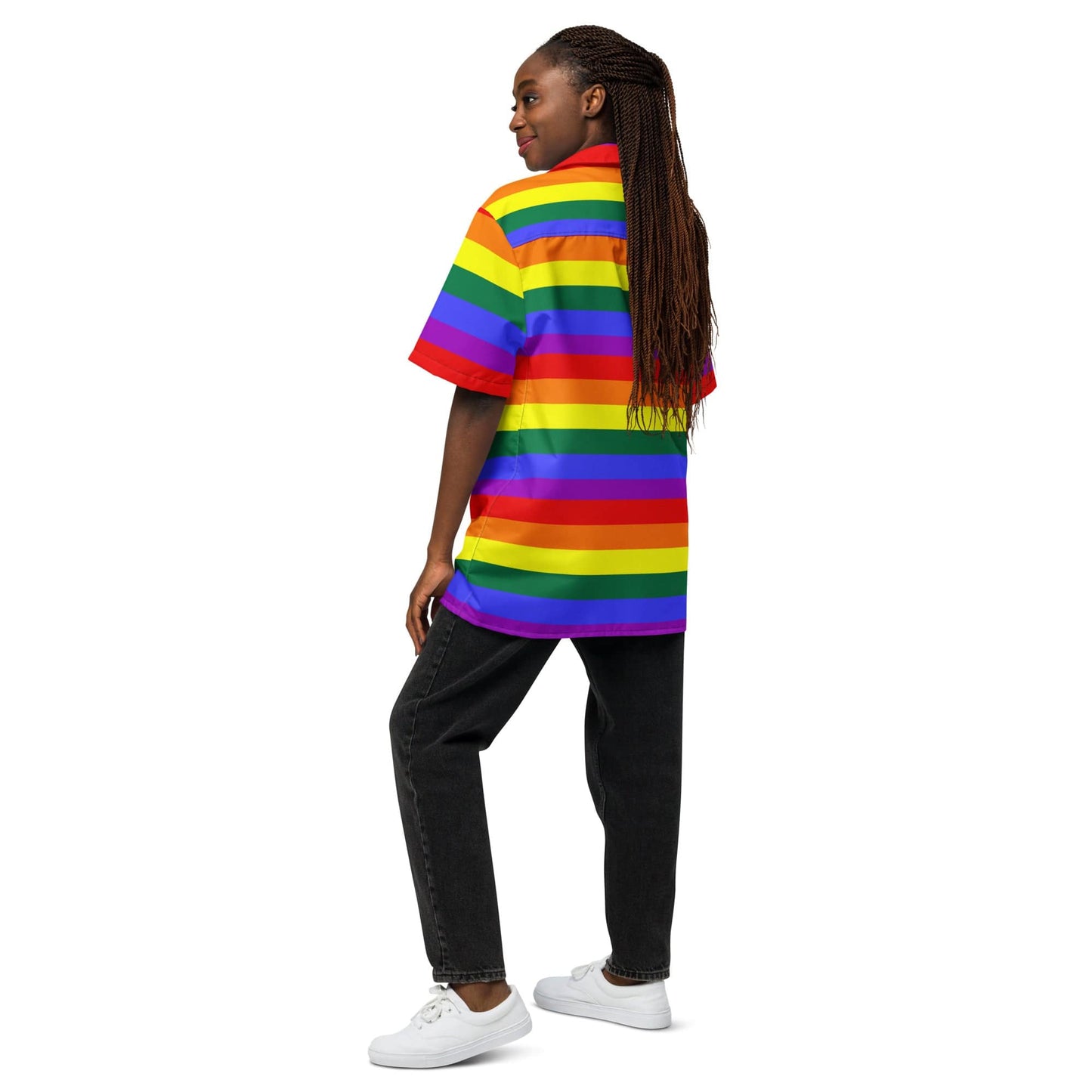 Gay Pride Rainbow Flag Unisex button Shirt