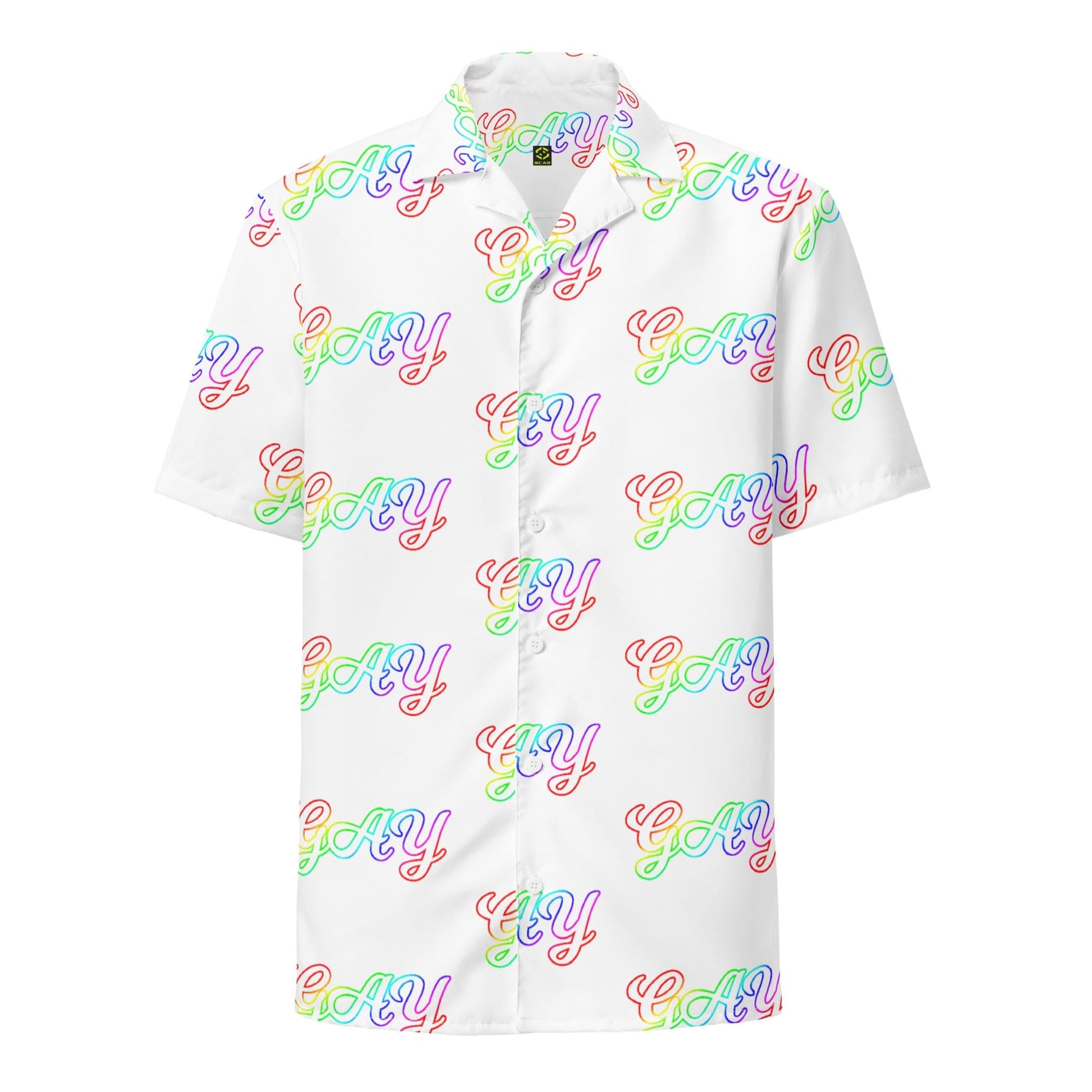 Gay Pride Unisex button Shirt 2XS