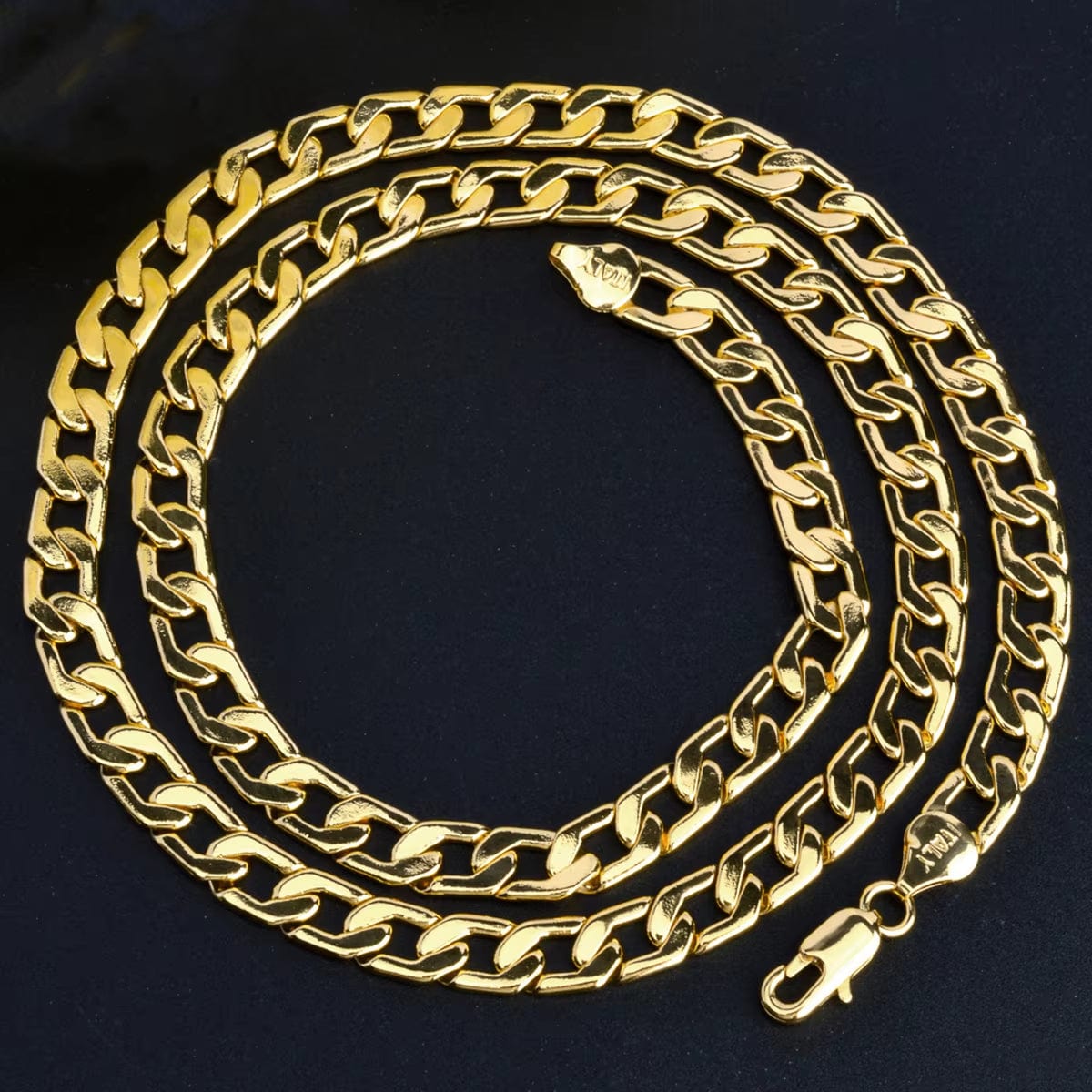 Gold Plated Cuban Chain Long Necklace Necklace / 20In