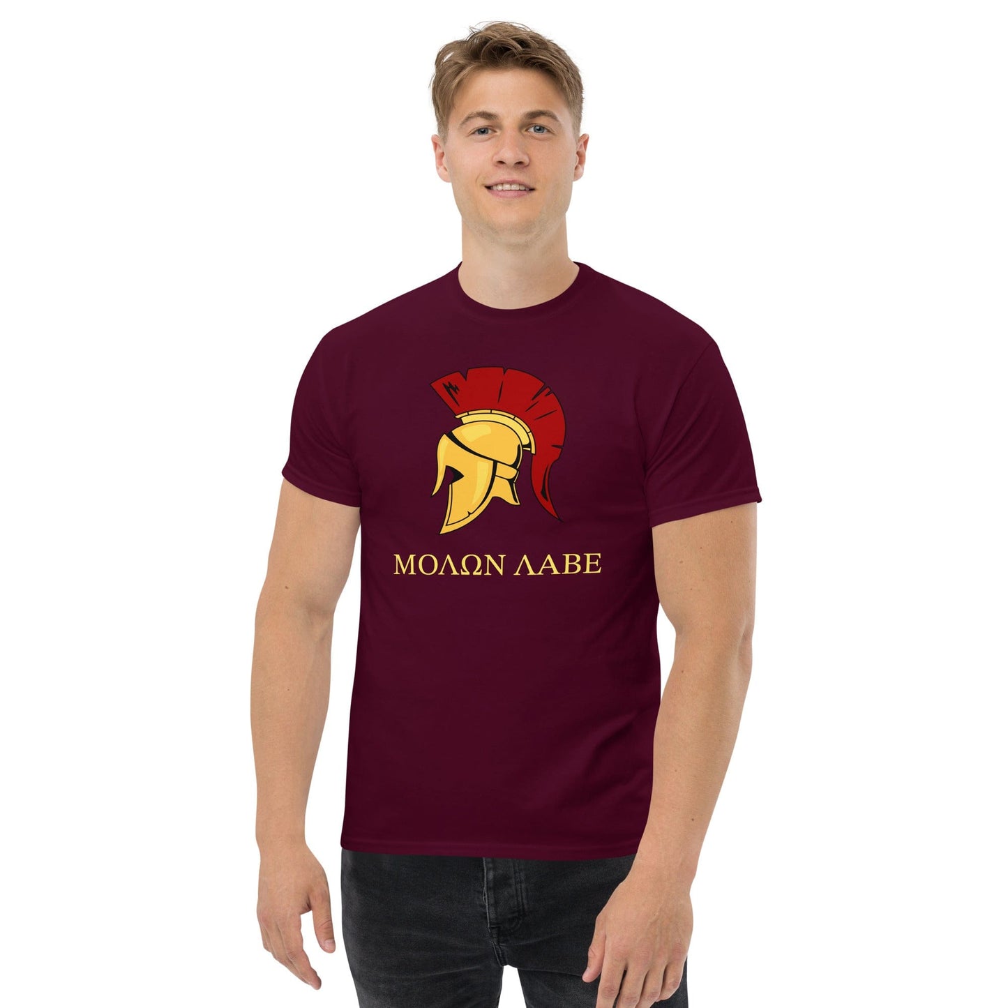 Gold Spartan Helmet T-shirt