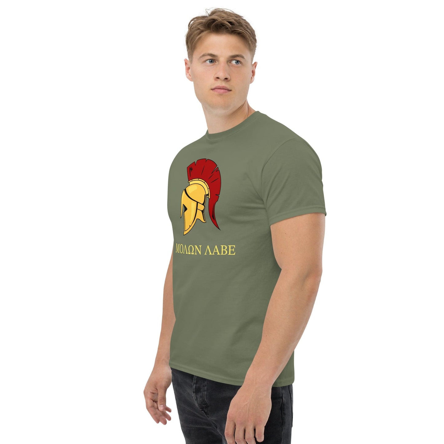 Gold Spartan Helmet T-shirt