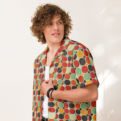 Groovy Pattern Button Shirt