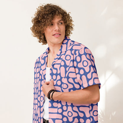 Groovy Pink Unisex button shirt