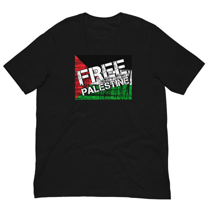Grunge Palestinian Flag T-shirt Black / XS