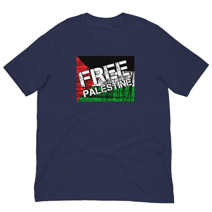 Grunge Palestinian Flag T-shirt Navy / XS