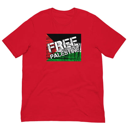 Grunge Palestinian Flag T-shirt Red / XS