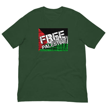 Grunge Palestinian Flag T-shirt Forest / S