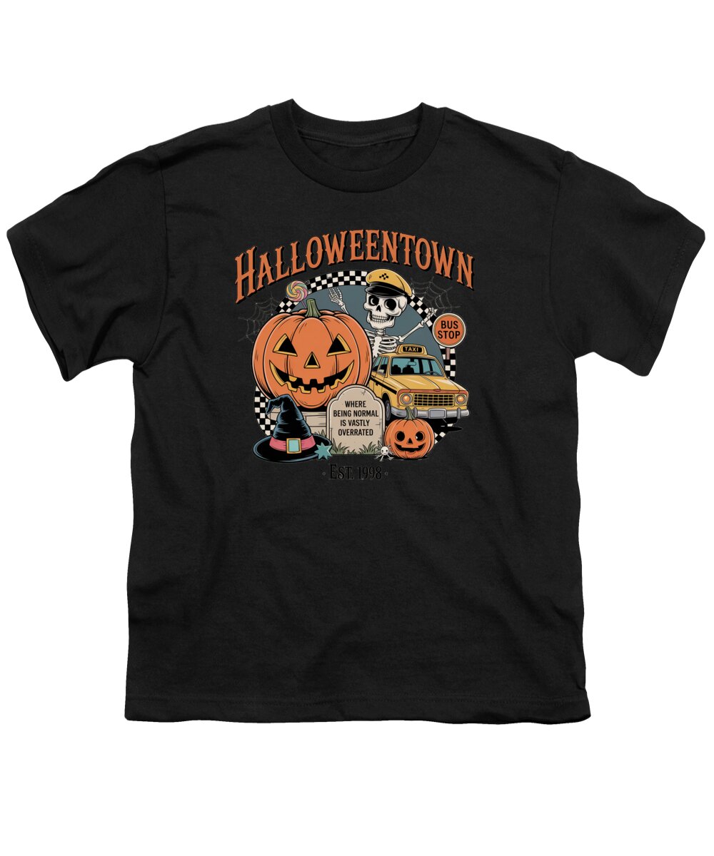 Halloween Town Taxi Stop - Youth T-Shirt